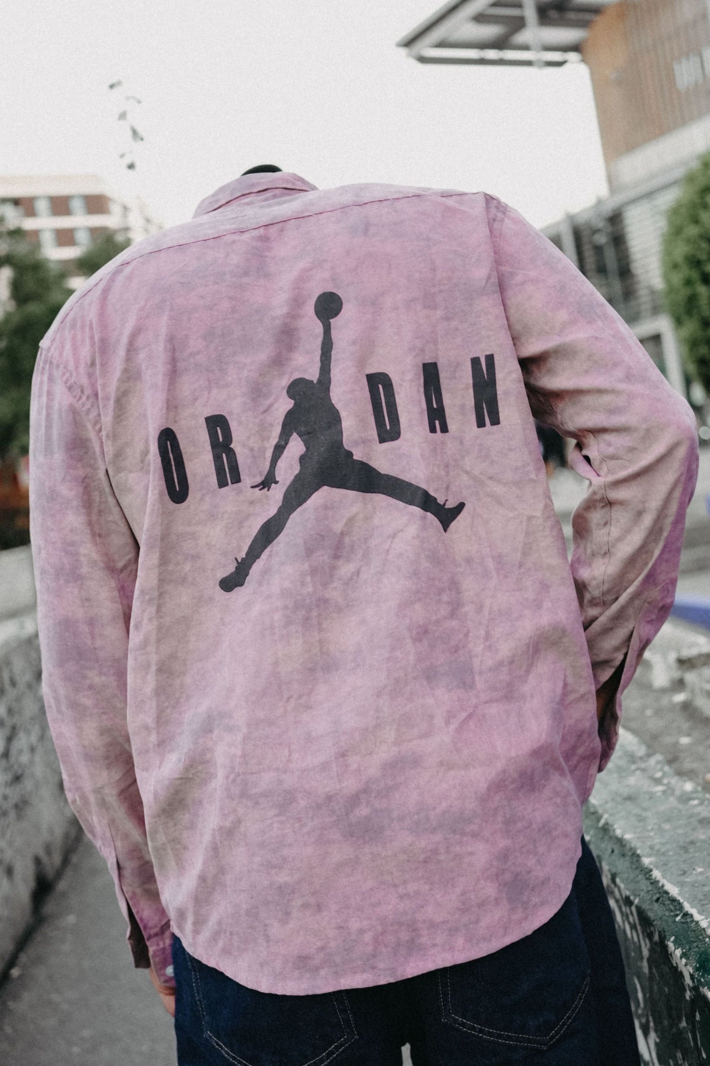 Imported Jordan print collar shirt