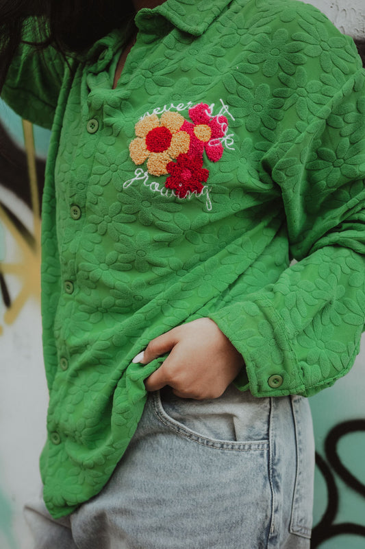 Bloom Embroidered Textured Shirt