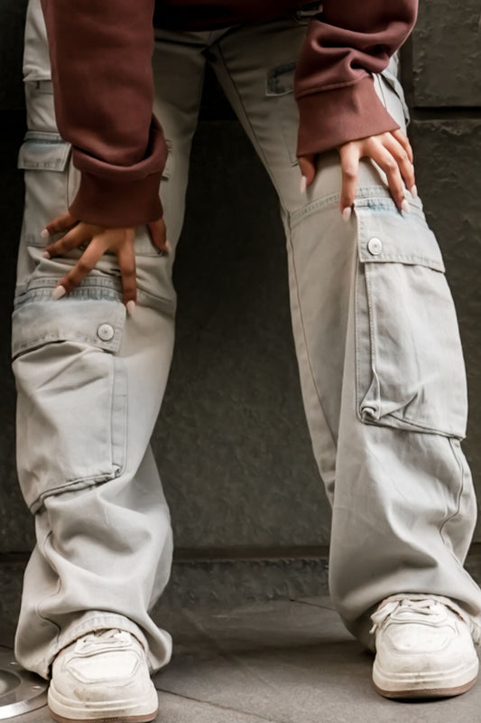 Cargo Denim Straight fit Jeans